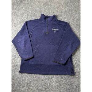 Mens Dallas Cowboys Pro Fleece Quarter Zip Pullover Blue, Size XL